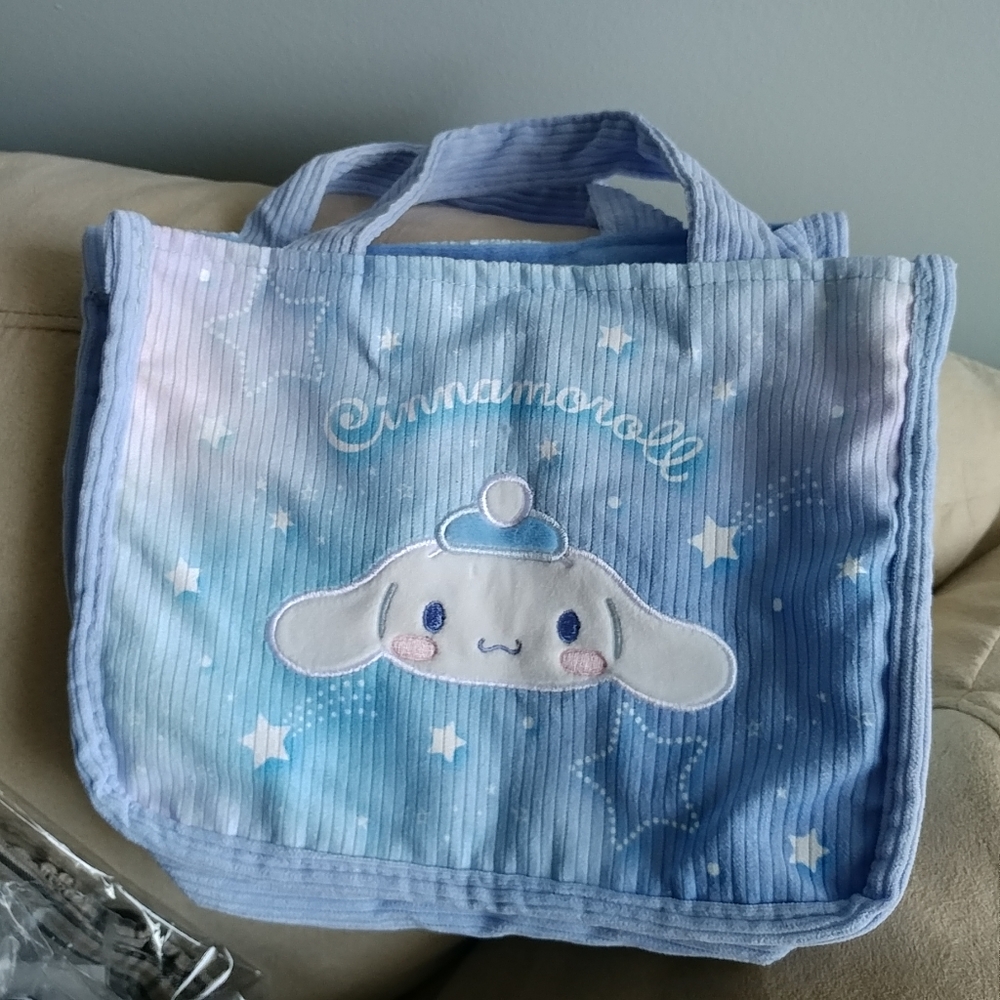 Sanrio Cinnamoroll & Milk Winter Magic Blue Tote Bag